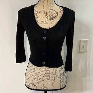 Black button up shrug cardigan